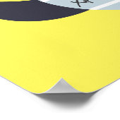 Moderne Teekanne mit Pflanze in Pastelltönen Poster (Ecke)