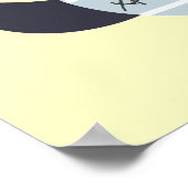 Moderne Teekanne mit Pflanze in Pastelltönen Poster (Ecke)