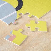 Moderne Teekanne mit Pflanze in Pastelltönen Puzzle (Seite)