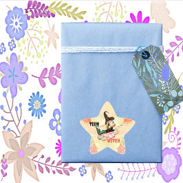 Moderne Teen Hexen Fall Pumpkins Halloween Spooky Stern-Aufkleber