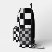 Moderne Teenager-Skandinavier-Schachtel Schwarz-we Bedruckter Rucksack (Rechts)