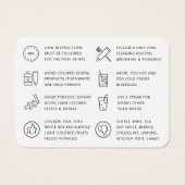 Moderne Teeth Whitening Aftercare Instruction Card (Rückseite)