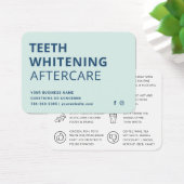 Moderne Teeth Whitening Aftercare Instruction Card (Schreibtisch)