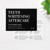 Moderne Teeth Whitening Aftercare Instruction Card (Schreibtisch)