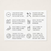 Moderne Teeth Whitening Aftercare Instruction Card (Rückseite)