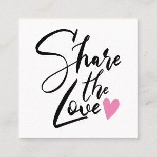 Moderne teilen sich die Liebe Schrift Typografie S Empfehlungskarte