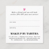 Moderne teilen sich die Liebe Schrift Typografie S Empfehlungskarte (Rückseite)