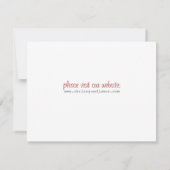 Moderne Telegrammkarte Save the Date - Rot (Rückseite)