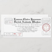 Moderne Telegrammteeeinladung Einladung (Vorne/Hinten)