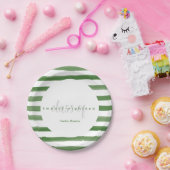 Moderne Teller für den Abschluss mit grünen gestri (Party)