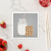 Moderne Teller für Milch und Cookies Serviette (Beispiel)
