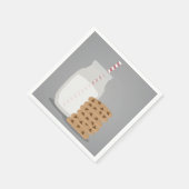 Moderne Teller für Milch und Cookies Serviette (Ecke)