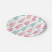 Moderne Teller für tropisches Ananas-Party (Schrägansicht)