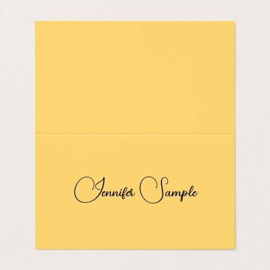 Moderne Template-Imitate für Skriptnamen in Gold g Visitenkarten (Außenseite Aufgefaltet)