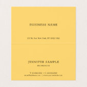 Moderne Template-Imitate für Skriptnamen in Gold g Visitenkarten (Innenseite Aufgefaltet)