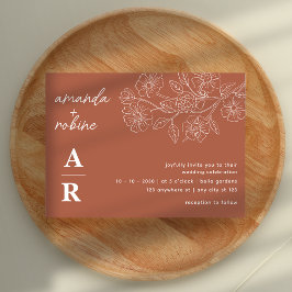 Moderne Teracota Einladung