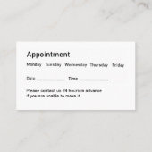 Moderne Terminals Zahnärzte Visitenkarten Visitenkarte (Rückseite)