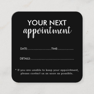Moderne Terminerinnerungskarte für Salons Terminkarte