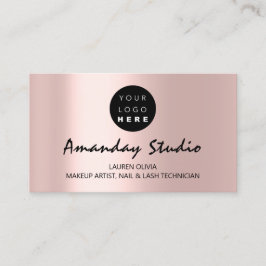 Moderne Terminologiekarte Rosa Logo Visitenkarte