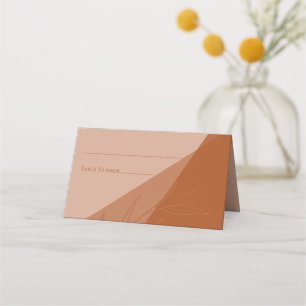 Moderne Terra Cotta Wedding Platzkarte