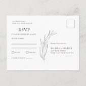 Moderne Terra Cotta Wedding RSVP Einladungspostkarte (Rückseite)