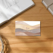 Moderne Terracotta-Abstrakte, individuell anpassba Visitenkarte