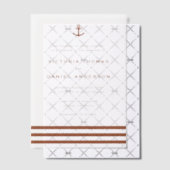 Moderne Terracotta Anchor Schöne Hochzeit Pergament Einladungen (Versetzt (Einladung))