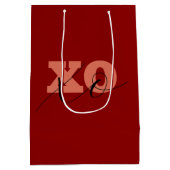 Moderne Terracotta Black XOXO Valentine Geschenket Mittlere Geschenktüte (Rückseite)
