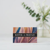 Moderne Terracotta Blue Glitzer Referentin Kunde Visitenkarte (Stehend Vorderseite)