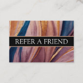 Moderne Terracotta Blue Glitzer Referentin Kunde Visitenkarte (Vorderseite)