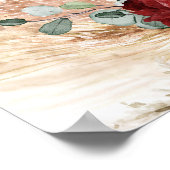 Moderne Terracotta-Blume boho Begrüßung Probe Poster (Ecke)