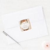 Moderne Terracotta-Blume Bordeaux Pampas Sticker (Umschlag)