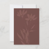 Moderne Terracotta Boho Botanische Schriftzeichen RSVP Karte (Rückseite)