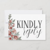 Moderne Terracotta Botanische UAWG Hochzeit RSVP Karte (Vorderseite)