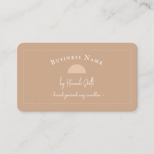 Moderne Terracotta Candle Business Card Visitenkarte (Vorderseite)