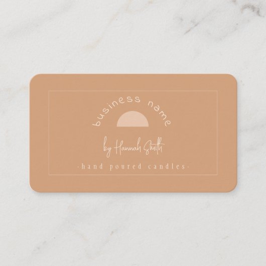 Moderne Terracotta Candle Business Card Visitenkarte (Vorderseite)