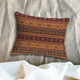 Moderne Terracotta Ethnisches Tribal Ziermuster Kissenbezug