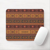 Moderne Terracotta Ethnisches Tribal Ziermuster Mousepad (Mit Mouse)