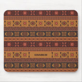 Moderne Terracotta Ethnisches Tribal Ziermuster Mousepad (Vorne)