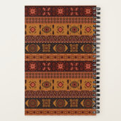 Moderne Terracotta Ethnisches Tribal Ziermuster Notizblock (Rückseite)