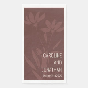 Moderne Terracotta, Flora und Fauna Serviette