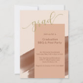 Moderne Terracotta Foto Graduation Party Einladung (Rückseite)