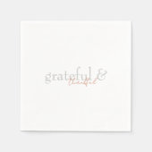 Moderne Terracotta & Green Dankbarkeit II Serviette (Vorderseite)