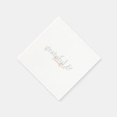 Moderne Terracotta & Green Dankbarkeit II Serviette (Ecke)