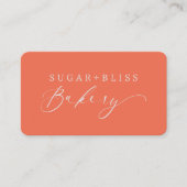 Moderne Terracotta Handgeschriebene Skriptbacken K Visitenkarte (Vorderseite)