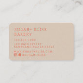 Moderne Terracotta Handgeschriebene Skriptbacken K Visitenkarte (Rückseite)