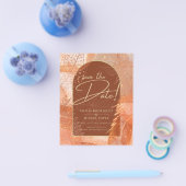 Moderne Terracotta-Hochzeit im Herbst Save the Dat Flyer (Einzeln)