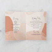 Moderne Terracotta Hochzeitserie Programm (Innenseite)