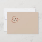Moderne Terracotta Monogram Foto Wedding Vielen Da (Rückseite)