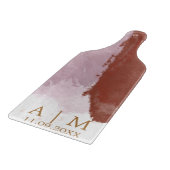 Moderne Terracotta Monogram Schneidebrett (Ecke)